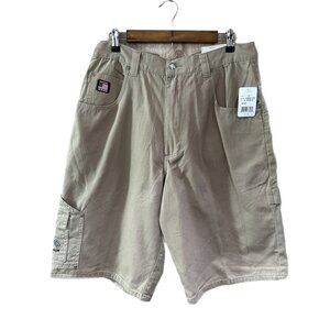 Beverly Hills Polo Club Mens 34 Khaki Shorts Loose Fit Baggy Vintage Y2K NEW NOS